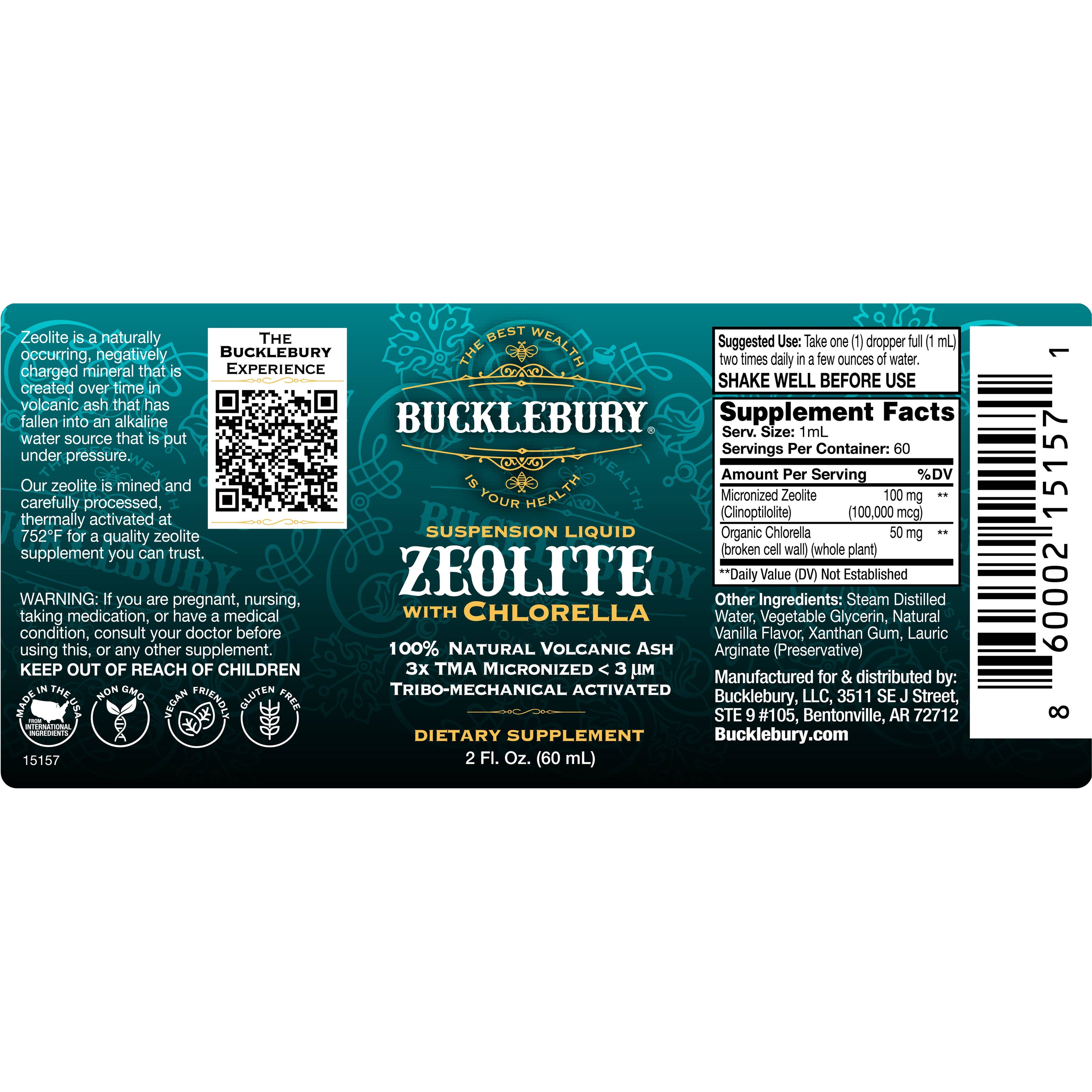 Bucklebury Zeolite Liquid Suspension w/ Chlorella