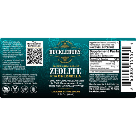 Bucklebury Zeolite Liquid Suspension w/ Chlorella