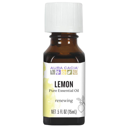 Aura Cacia Lemon Essential Oil, 0.5 fl oz