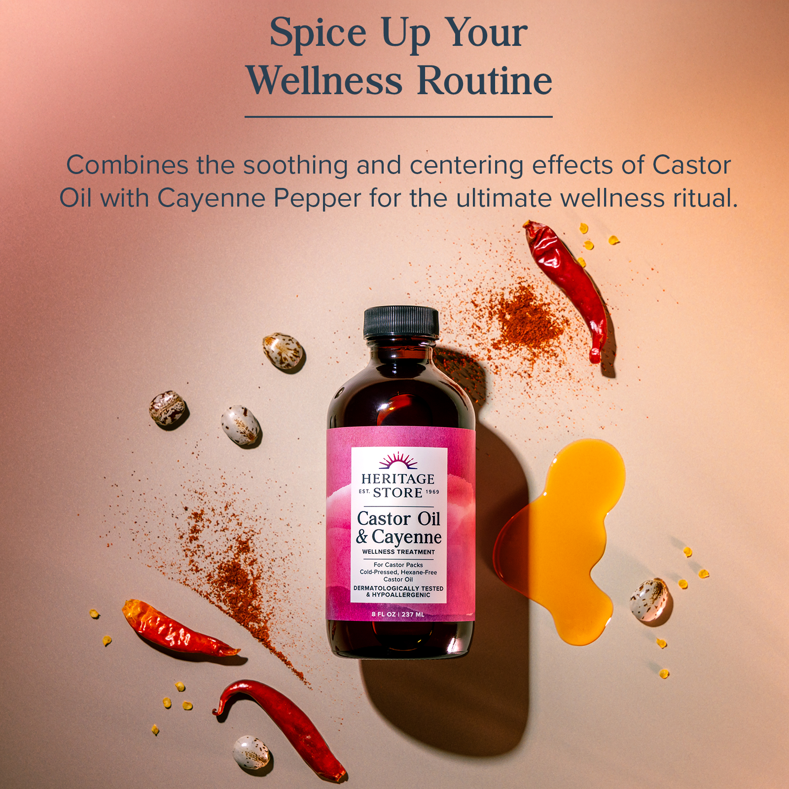 Castor Oil & Cayenne 8 oz