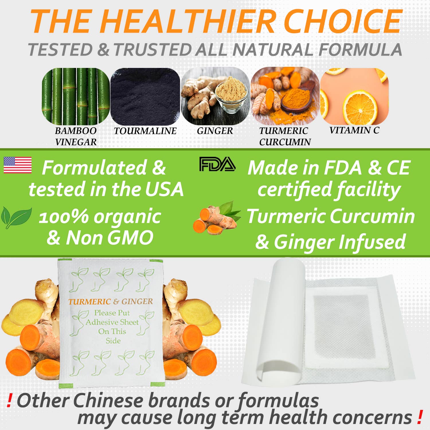 Dr. Entre's Detox Foot Pads, Turmeric & Ginger 20 Pack