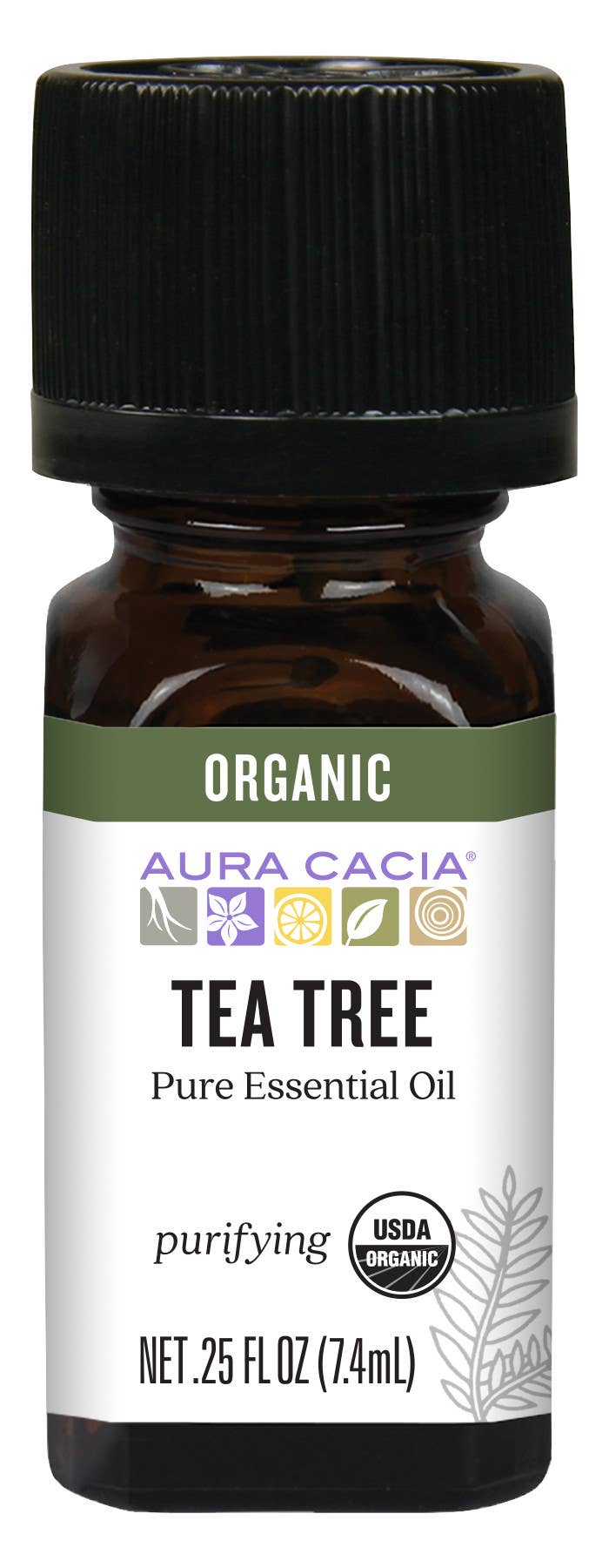 Organic Purifying Tea Tree Essential Oil 0.25 Fl Oz
