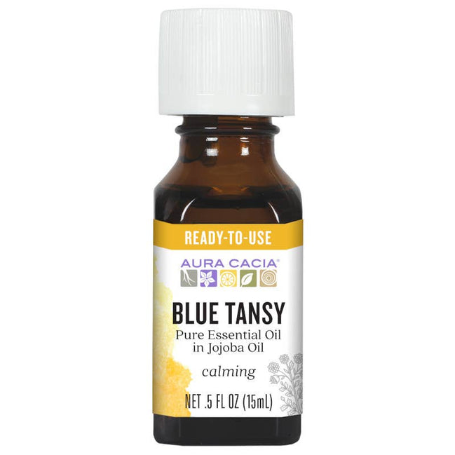 Aura Cacia Blue Tansy Essential Oil in Jojoba Oil, 0.5 fl oz