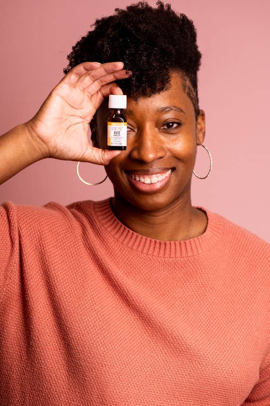 Aura Cacia Rose Absolute Essential Oil in Jojoba, 0.5 fl oz