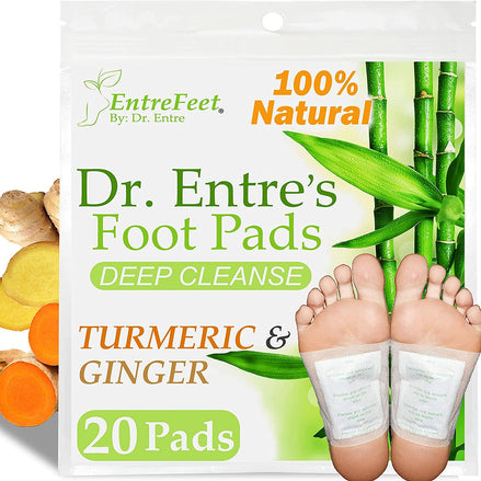 Dr. Entre's Detox Foot Pads, Turmeric & Ginger 20 Pack