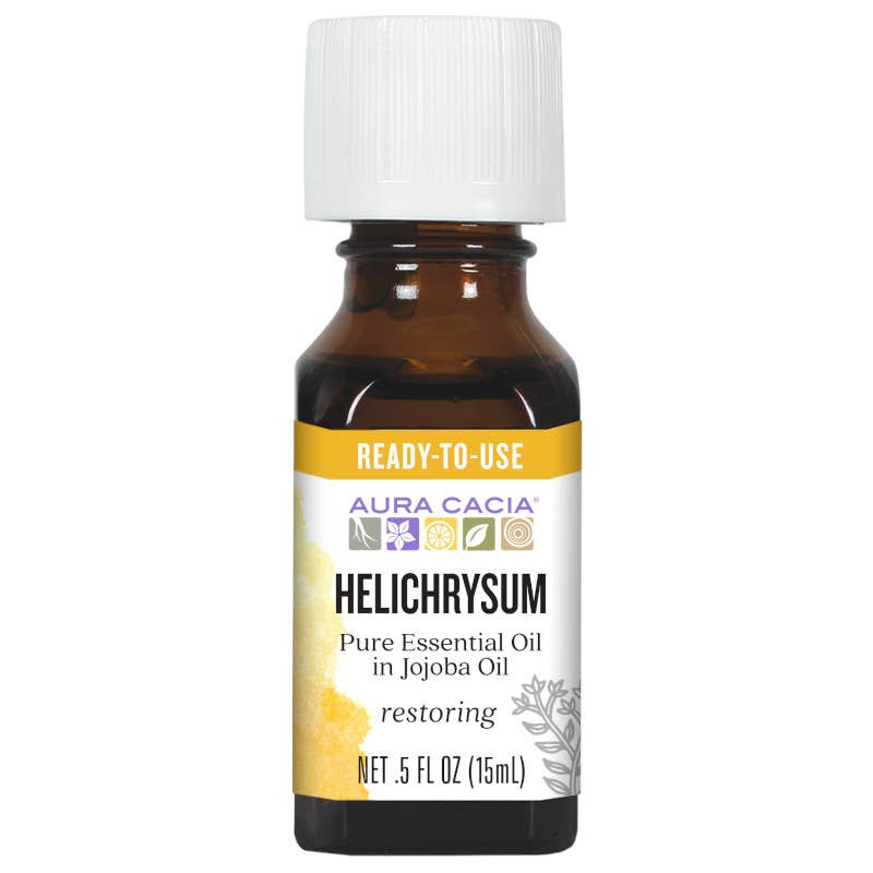 Aura Cacia Helichrysum Essential Oil in Jojoba Oil, 0.5 oz