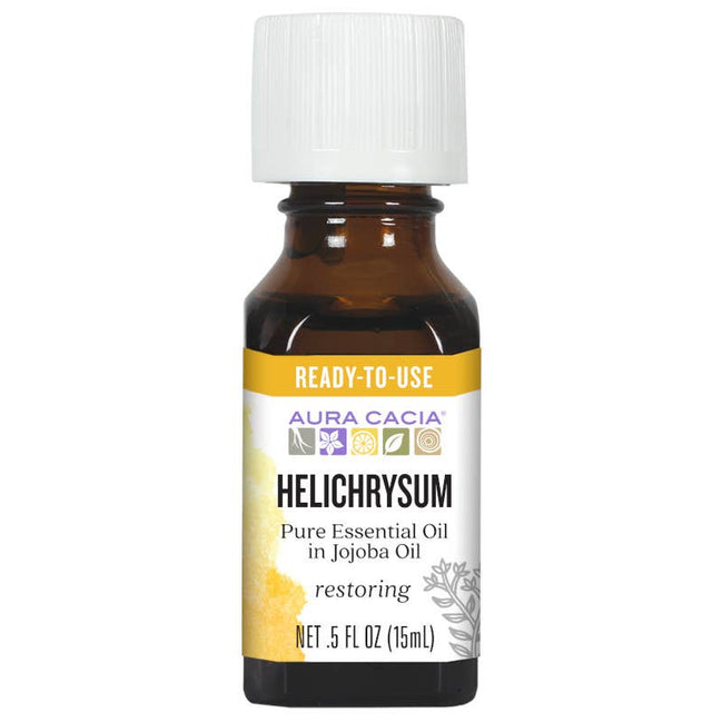 Aura Cacia Helichrysum Essential Oil in Jojoba Oil, 0.5 oz