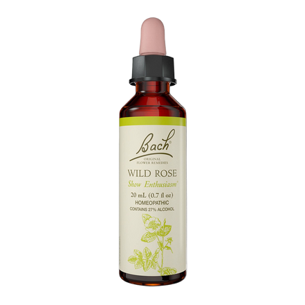 Bach Original Flower Remedies, Wild Rose, Show Enthusiasm 0.7 fl. oz. (20 ml)