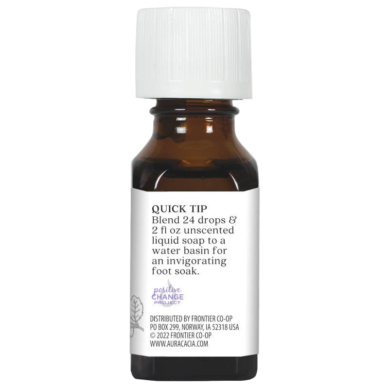 Aura Cacia Peppermint Essential Oil, 0.5 fl oz