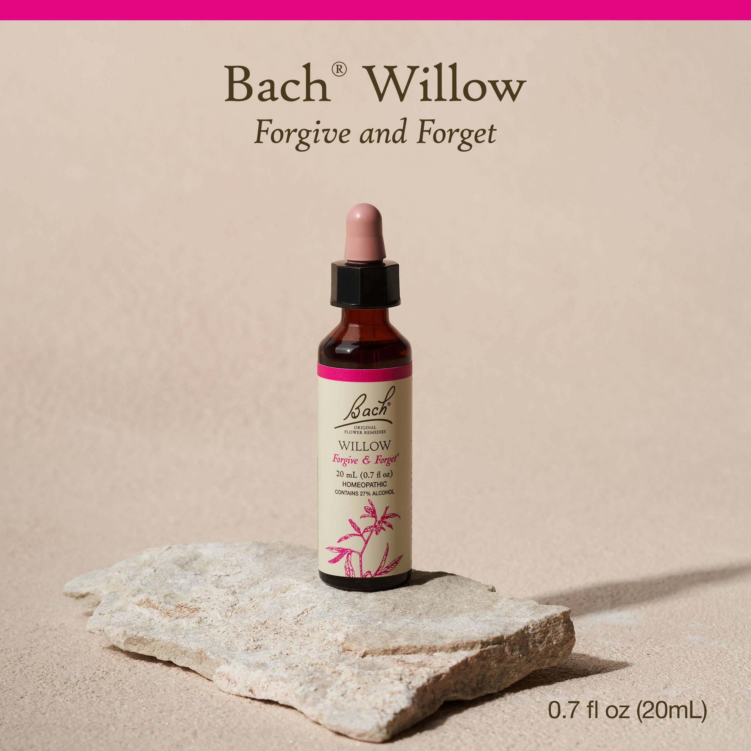 Bach Original Flower Remedies, Willow, Forgive & Forget 0.7 fl. oz. (20 ml).