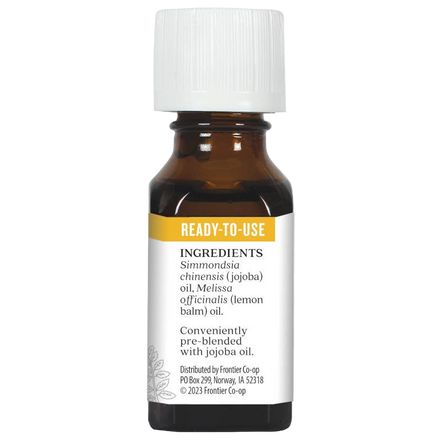 Aura Cacia Lemon Balm Essential Oil in Jojoba Oil, 0.5 fl oz