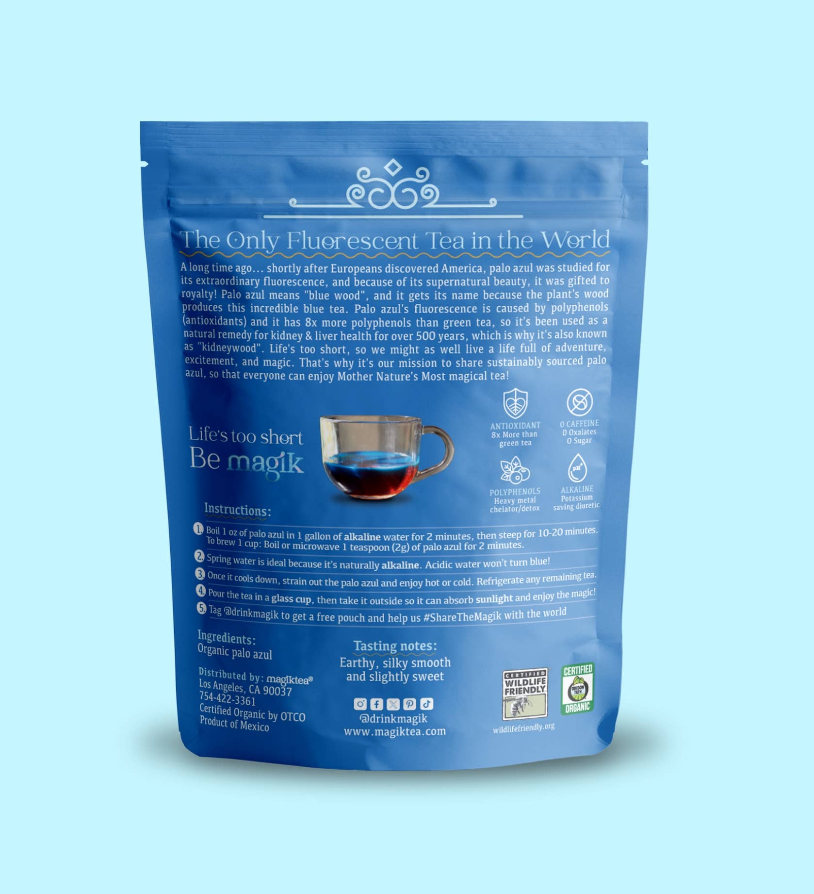 Palo Azul - Loose Tea - 2 oz (30 cups) - USDA Organic