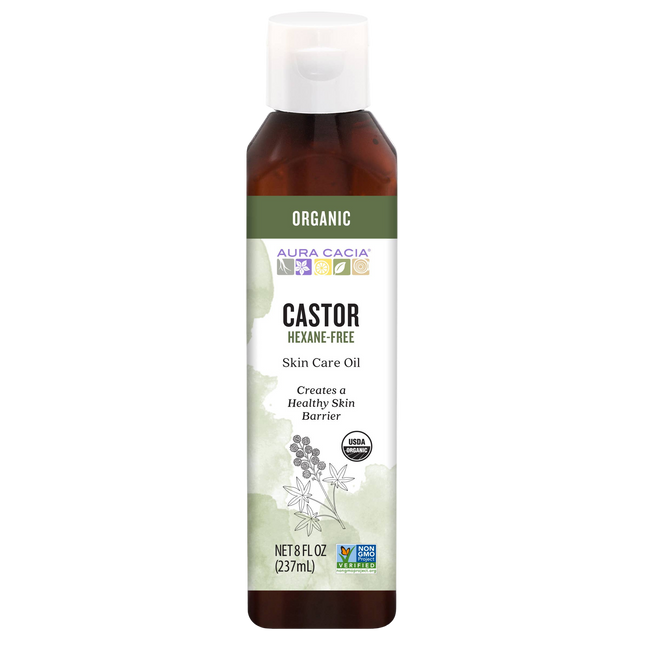 Organic Castor Skin Care Oil, Hexane-Free, 8 Fl Oz