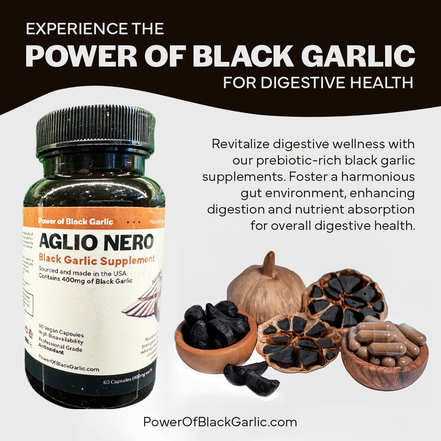 Aglio Nero Black Garlic Supplement, Sourced & Made in USA