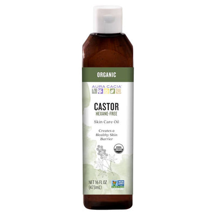 Aura Cacia Certified Organic Castor Oil, 16 fl oz
