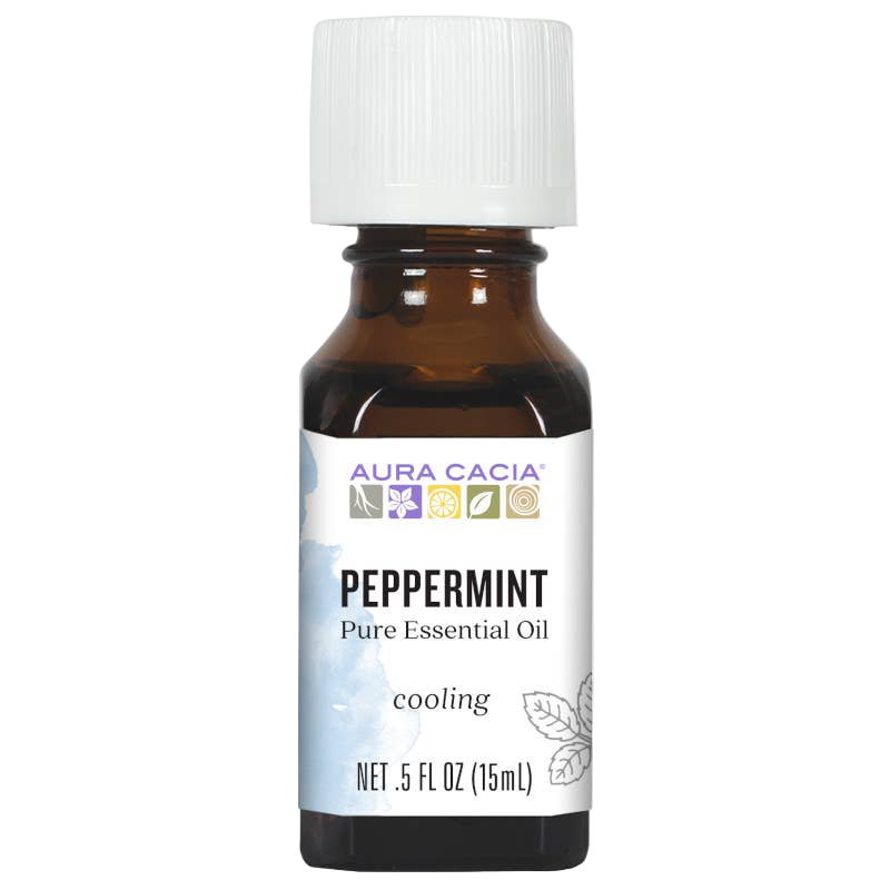 Aura Cacia Peppermint Essential Oil, 0.5 fl oz