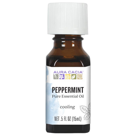 Aura Cacia Peppermint Essential Oil, 0.5 fl oz