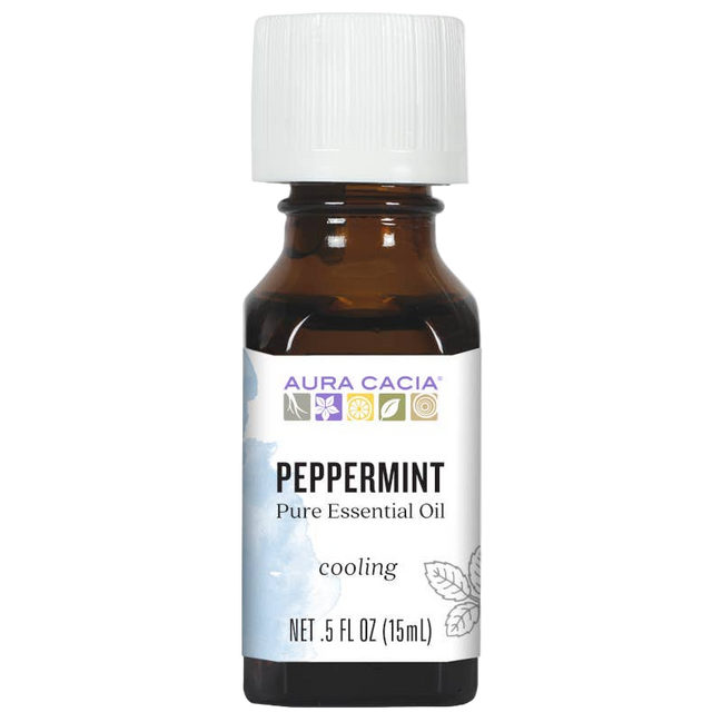 Aura Cacia Peppermint Essential Oil, 0.5 fl oz