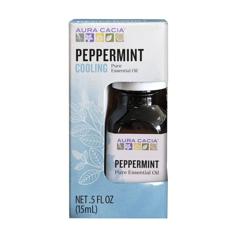 Aura Cacia Peppermint Essential Oil, 0.5 fl oz