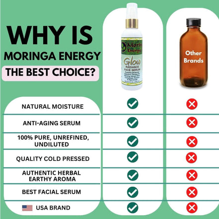 Moringa Glow Radiance Face Serum, 3.4 Fl Oz