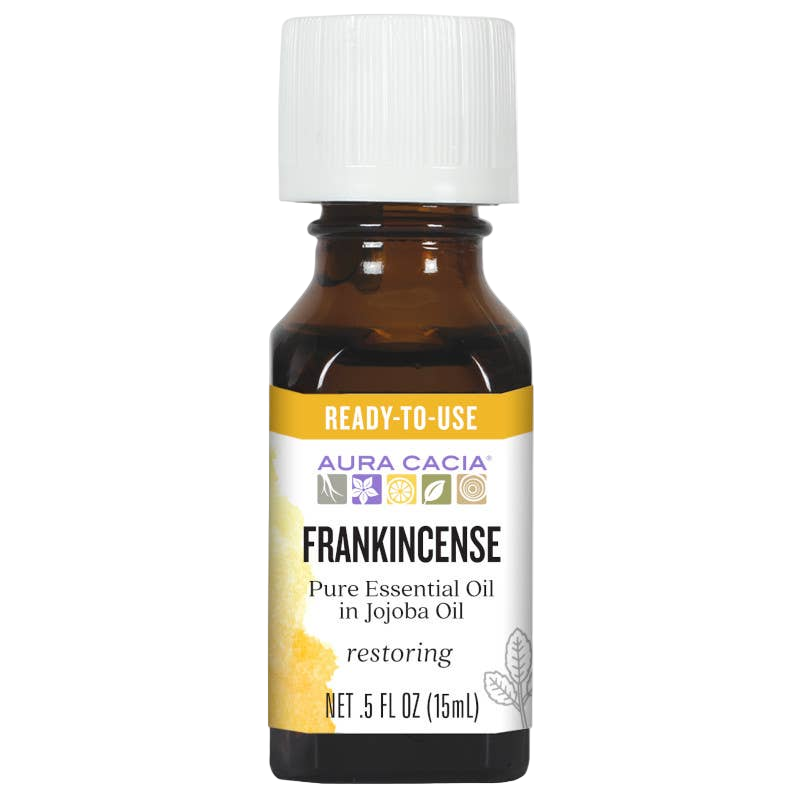 Aura Cacia Frankincense Essential Oil in Jojoba Oil, 0.5 oz