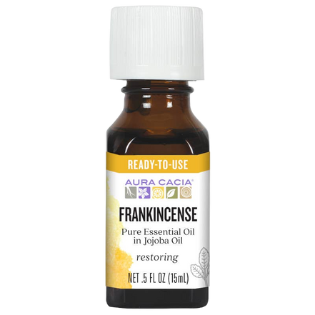 Aura Cacia Frankincense Essential Oil in Jojoba Oil, 0.5 oz